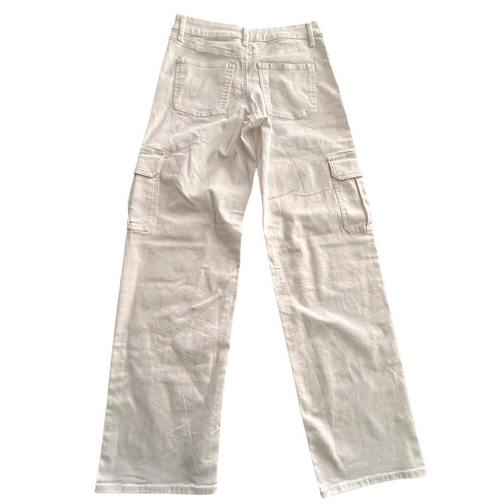 Express Ladies‎ Size 4R Y2K Style Preppy Relaxed White Straight low Rise Jeans - Picture 4 of 16